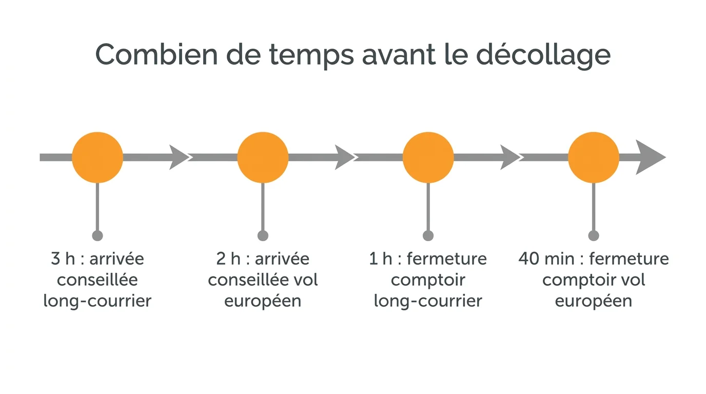 Les délais de présentation avant le décollage
